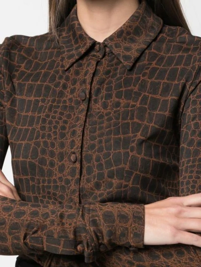 Shop Proenza Schouler Snake-print Shirt In Brown