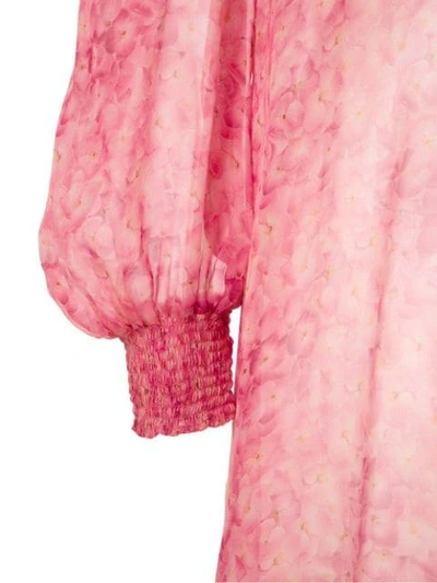Shop Adriana Degreas Floral Silk Cover-up In Pink