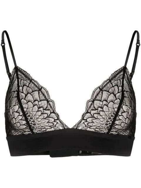 calvin klein black lace bra