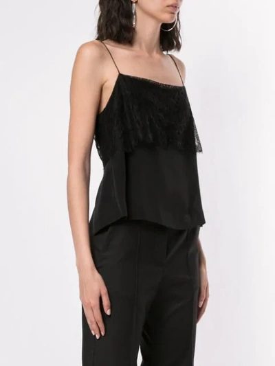 Shop Dion Lee Sleeveless Lace Top In Black