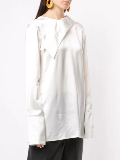 Shop Marni Reverse Button Shirt In White