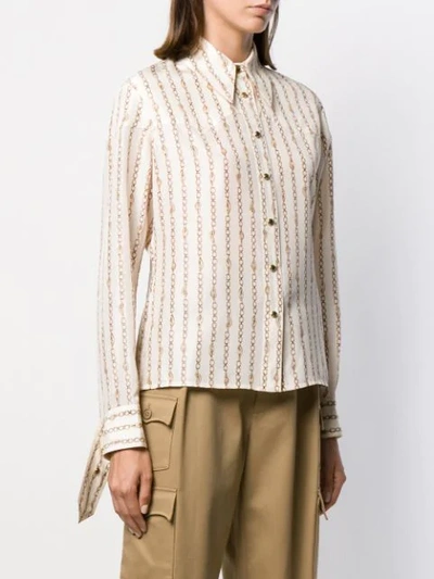 Shop Chloé Chain Print Shirt In Neutrals