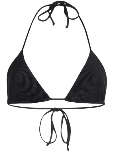 Shop Frankies Bikinis Tia Triangle Bikini Top In Black