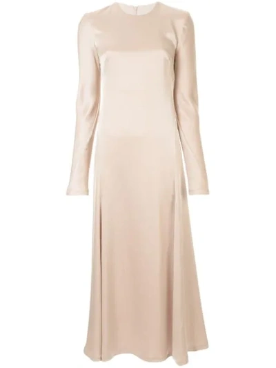 Shop Camilla And Marc Antonelli Long Sleeve Dress In Champagne