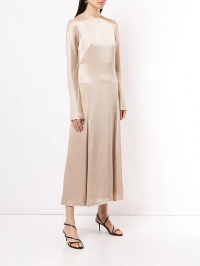 Shop Camilla And Marc Antonelli Long Sleeve Dress In Champagne