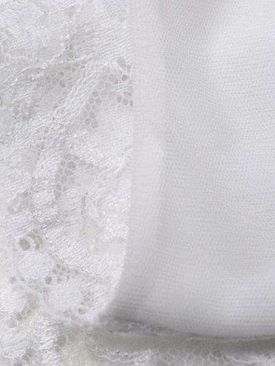 Shop La Perla Lace Panel Briefs In A001 White