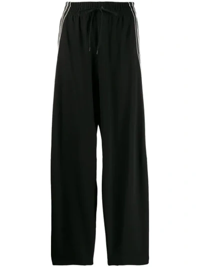 Shop See By Chloé Drawstring Wide Leg Trousers In Black