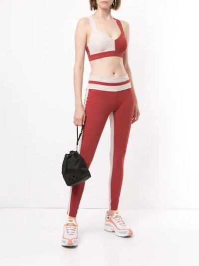 Shop Vaara Elsa Sports Bra In Red