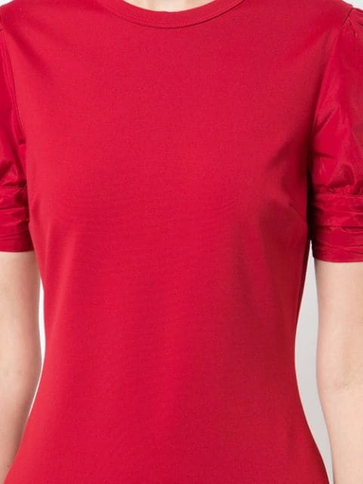 Shop Red Valentino Tied-sleeve Mini Dress In Red