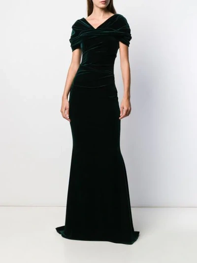 Shop Talbot Runhof Bobonne Gown In Green