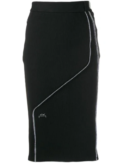 Shop A-cold-wall* Fitted Logo Midi Skirt In Black