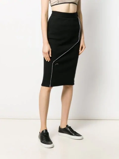 Shop A-cold-wall* Fitted Logo Midi Skirt In Black