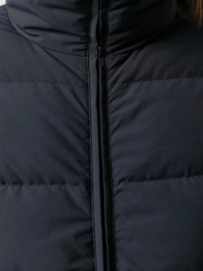 Shop Aspesi Feather Down Jacket In 01101 Blu Navy