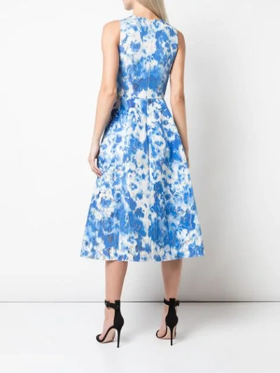 Shop Carolina Herrera Tie-dyed Dress In Blue