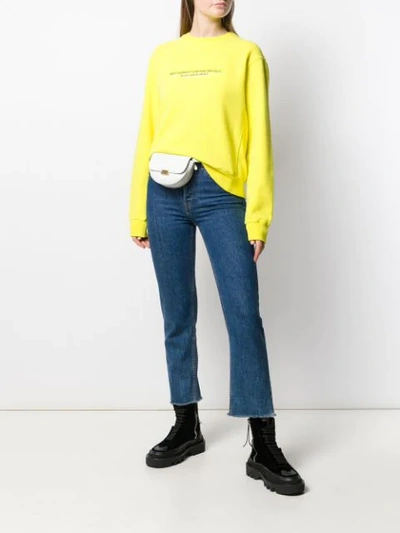 Ben Taverniti Unravel Project Logo Jersey Sweatshirt In Yellow