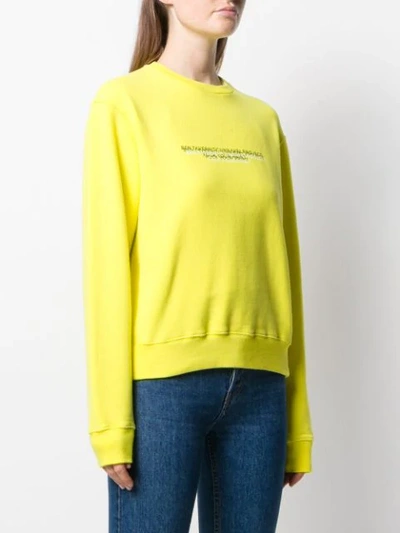 Ben Taverniti Unravel Project Logo Jersey Sweatshirt In Yellow