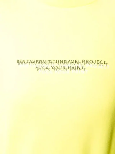 Ben Taverniti Unravel Project Logo Jersey Sweatshirt In Yellow