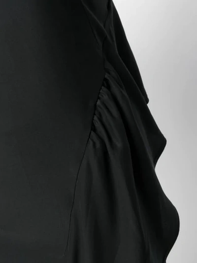 Shop Victoria Beckham Asymmetric Floor Length Dress In Black