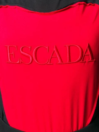 Shop Escada Embroidered Logo T-shirt In Black