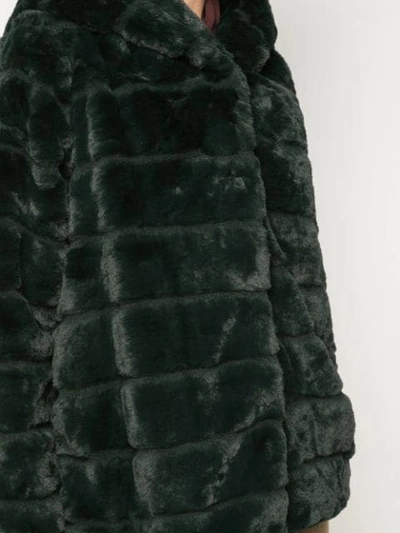 Shop Apparis Goldie Faux-fur Coat In Green