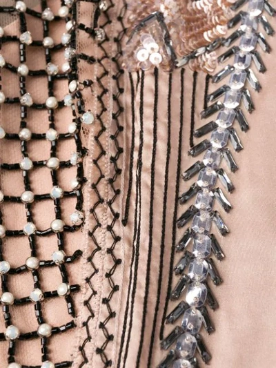 Shop Temperley London Electra Bead-embellished Tulle Gown In Almi Almond Mix