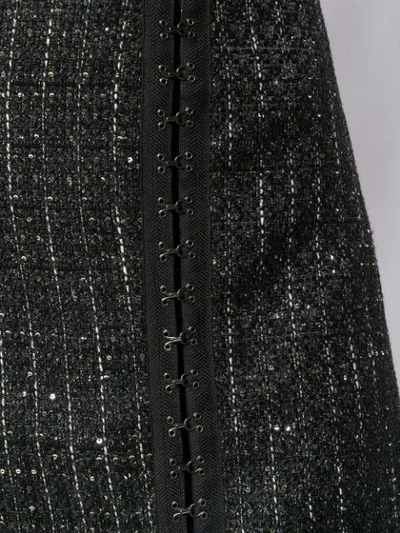 Shop Karl Lagerfeld Sparkle Boucle Skirt In Black