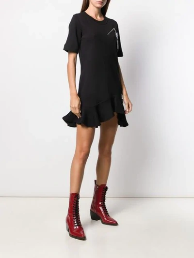 Shop Love Moschino Zip Pocket Dress In C74 Black