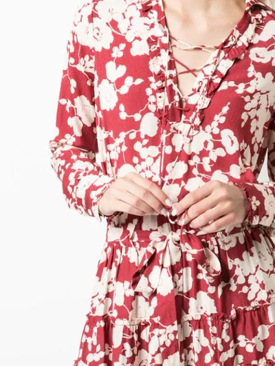 Shop Alexis Jillian Floral-print Dress In Red