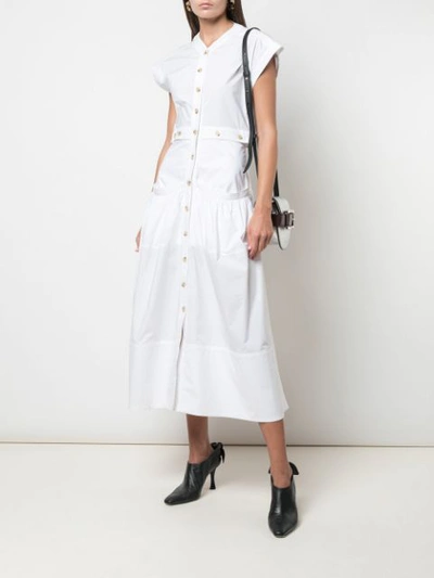 Shop Proenza Schouler Short Sleeve Shirt Dress In White