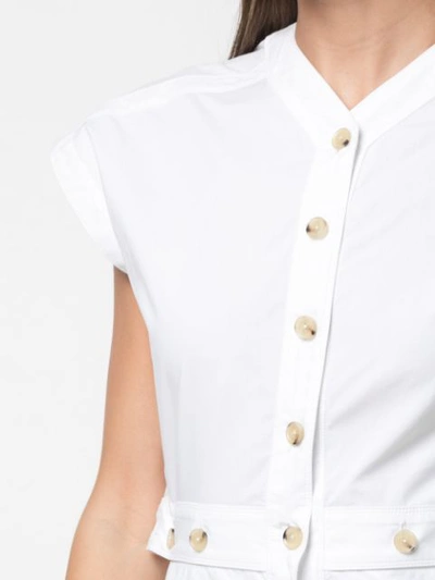 Shop Proenza Schouler Short Sleeve Shirt Dress In White