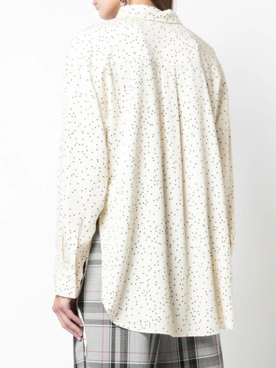 Shop Opening Ceremony Heart Print Long-sleeved Shirt In 1007 Eggshell Multi