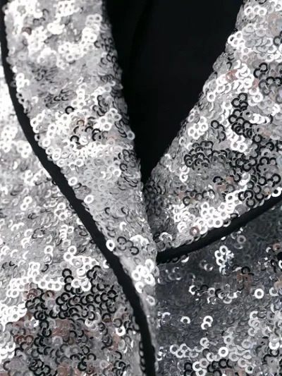 Shop In The Mood For Love Sofia Sequin Jacket In Silver
