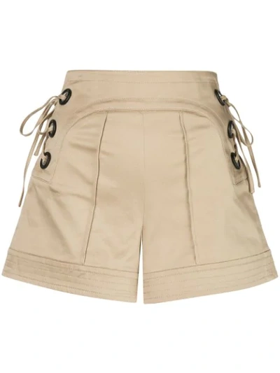 Shop Alexis Winnick Tie-fastening Shorts In Brown