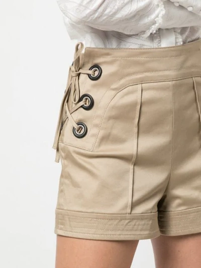 Shop Alexis Winnick Tie-fastening Shorts In Brown