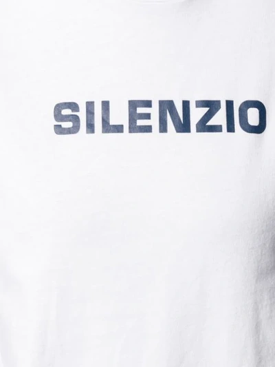 Shop Aspesi Silenzio Print T-shirt - White