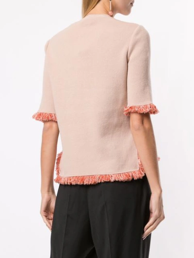 Shop Giorgio Armani Half-sleeve Jumper In Pink