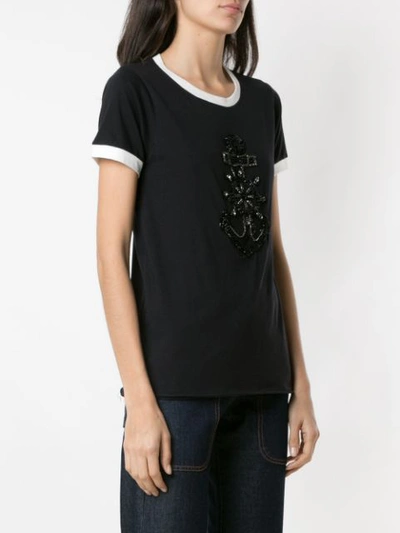 Shop Andrea Bogosian Pinny Embroidered T-shirt In Black