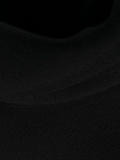 Shop Erika Cavallini Bishop-sleeves Turtleneck Dress In Black