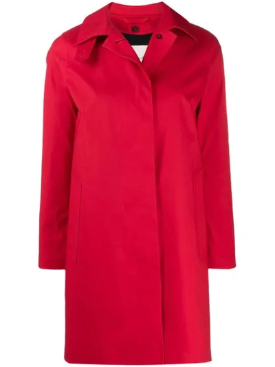 Shop Mackintosh Dunoon Red Bonded Cotton Short Coat | Lr-1005d