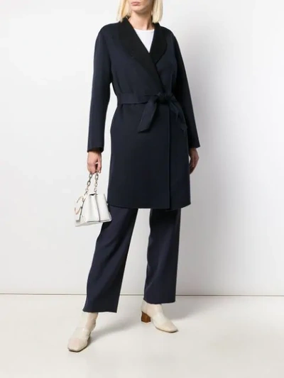 BELTED SHAWL-COLLAR COAT