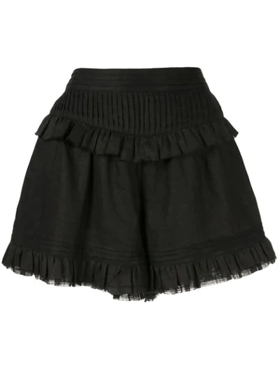 Shop Aje Morton High Waisted Shorts In Black