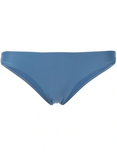 Shop Matteau Low-rise Bikini Bottoms In Blue