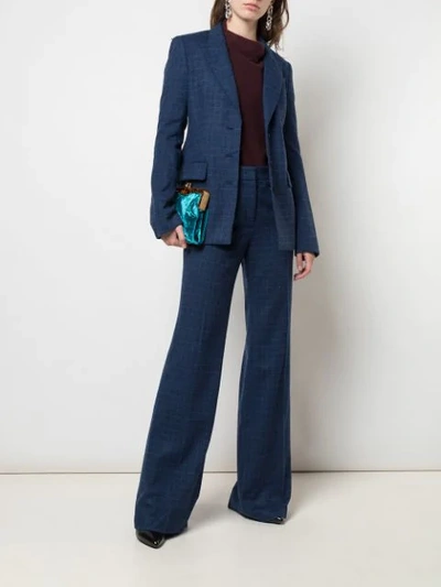 Shop Gabriela Hearst Blazer Mit Karomuster In Blue