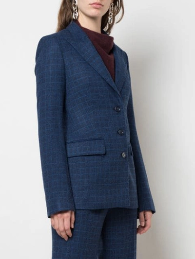 Shop Gabriela Hearst Blazer Mit Karomuster In Blue