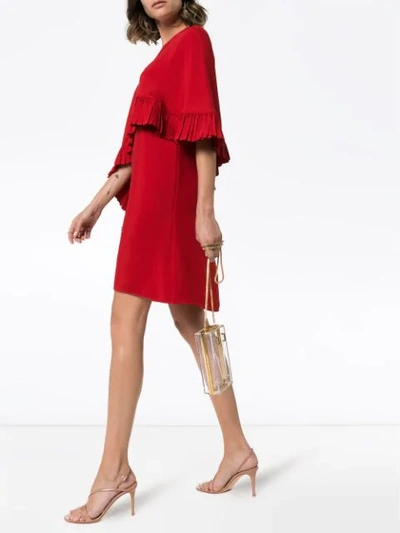 Shop Valentino Drapiertes Minikleid - Rot In Red