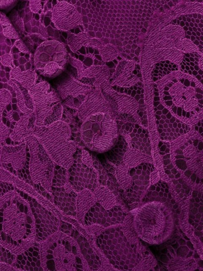 Shop Erdem Cape-effect Mini Dress In Purple