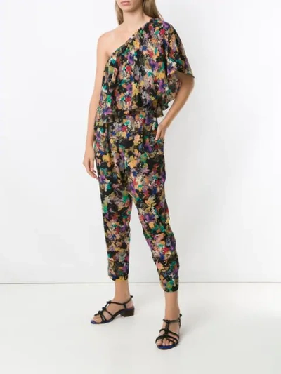 Shop Andrea Marques Printed Tapered Trousers In Multicolour