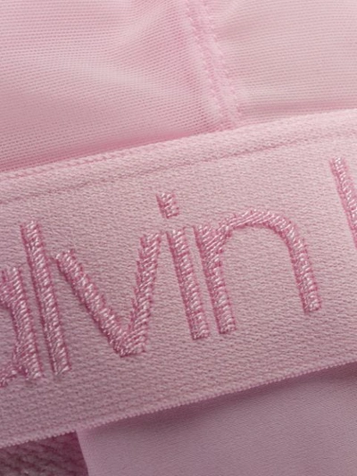 Shop Calvin Klein Sheer Sports Bra In Pink