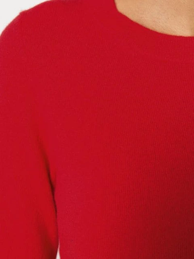 Shop Allude Side Slit Jumper In Red