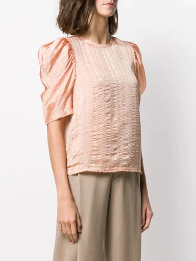 Shop Ulla Johnson Arleigh Ruffle Sleeve Blouse In Pink